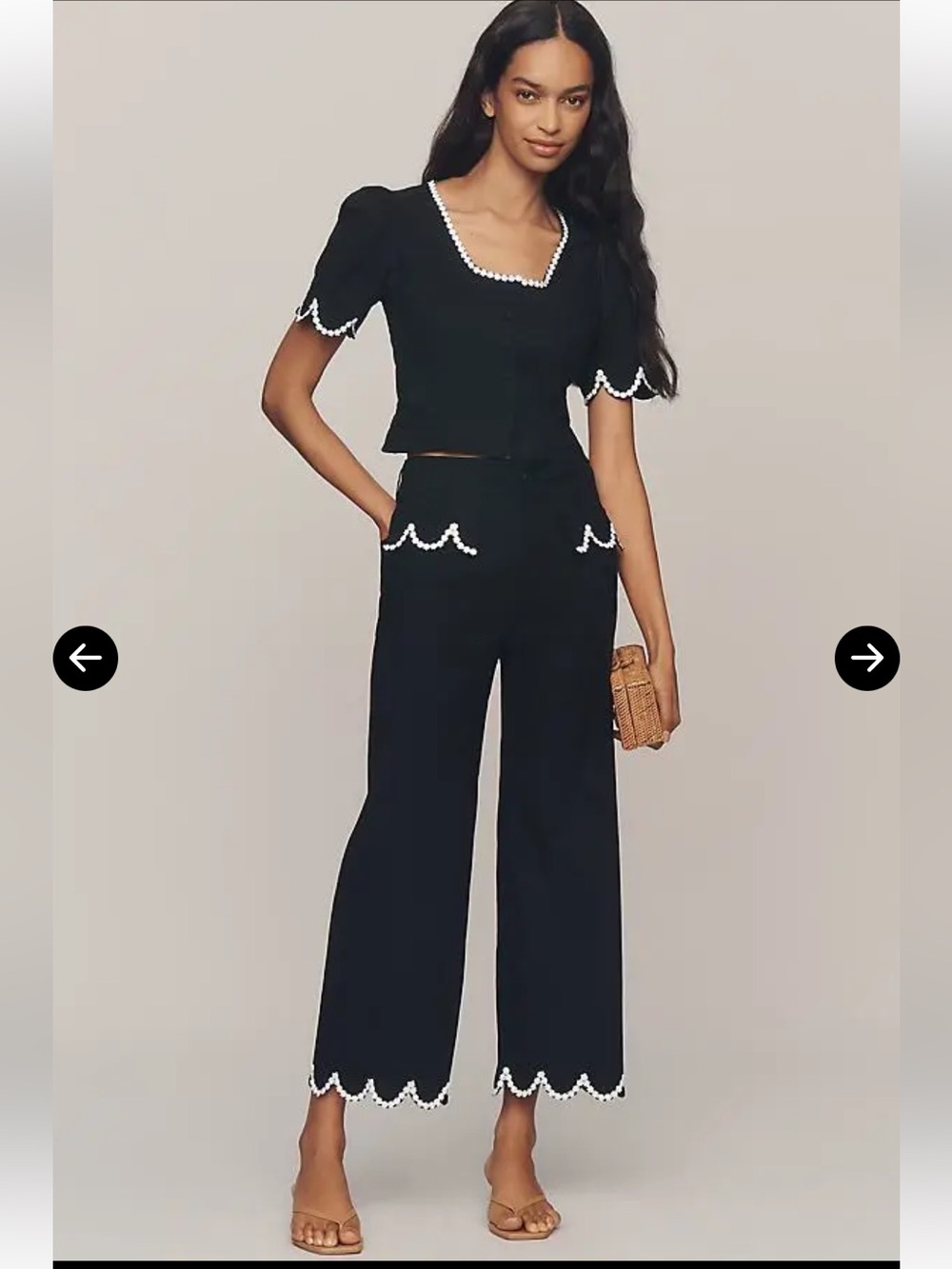 NWT Maeve size 31 The Colette wide leg pants in black